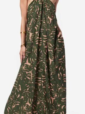 CAMI ADALEE DRESS - MONSTERA PRINT